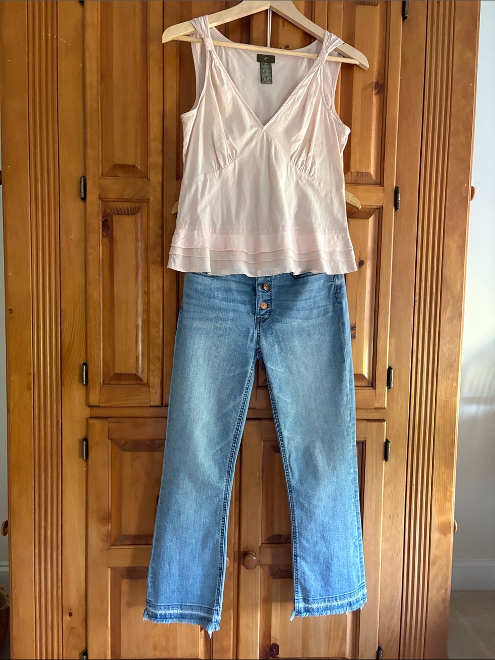 J. Crew Light Wash Button-Fly Demi boot crop Jeans